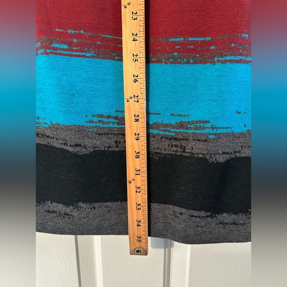 PLENTY by Tracy Reese Anthropologie Small Color Block Mini Sweater Dress Deep V - Picture 10 of 13